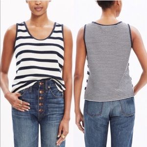 Madewell cropped stripe tank
